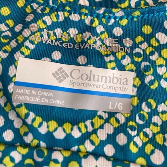 Columbia blue print v-neck athletic tank top - Picture 6 of 8